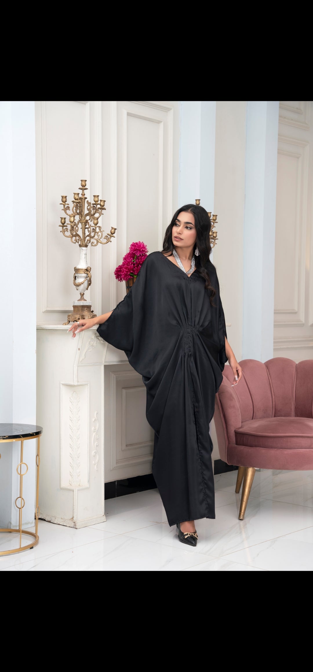 Black Silk Kaftan