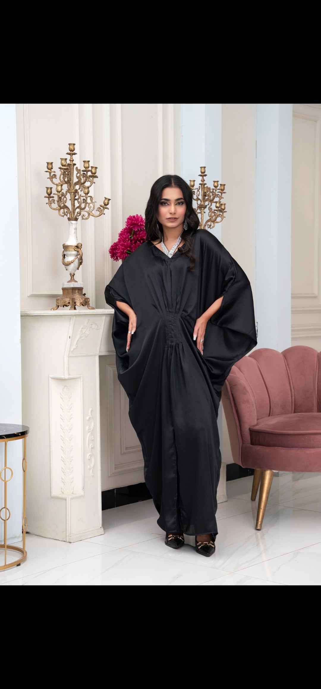 Black Silk Kaftan