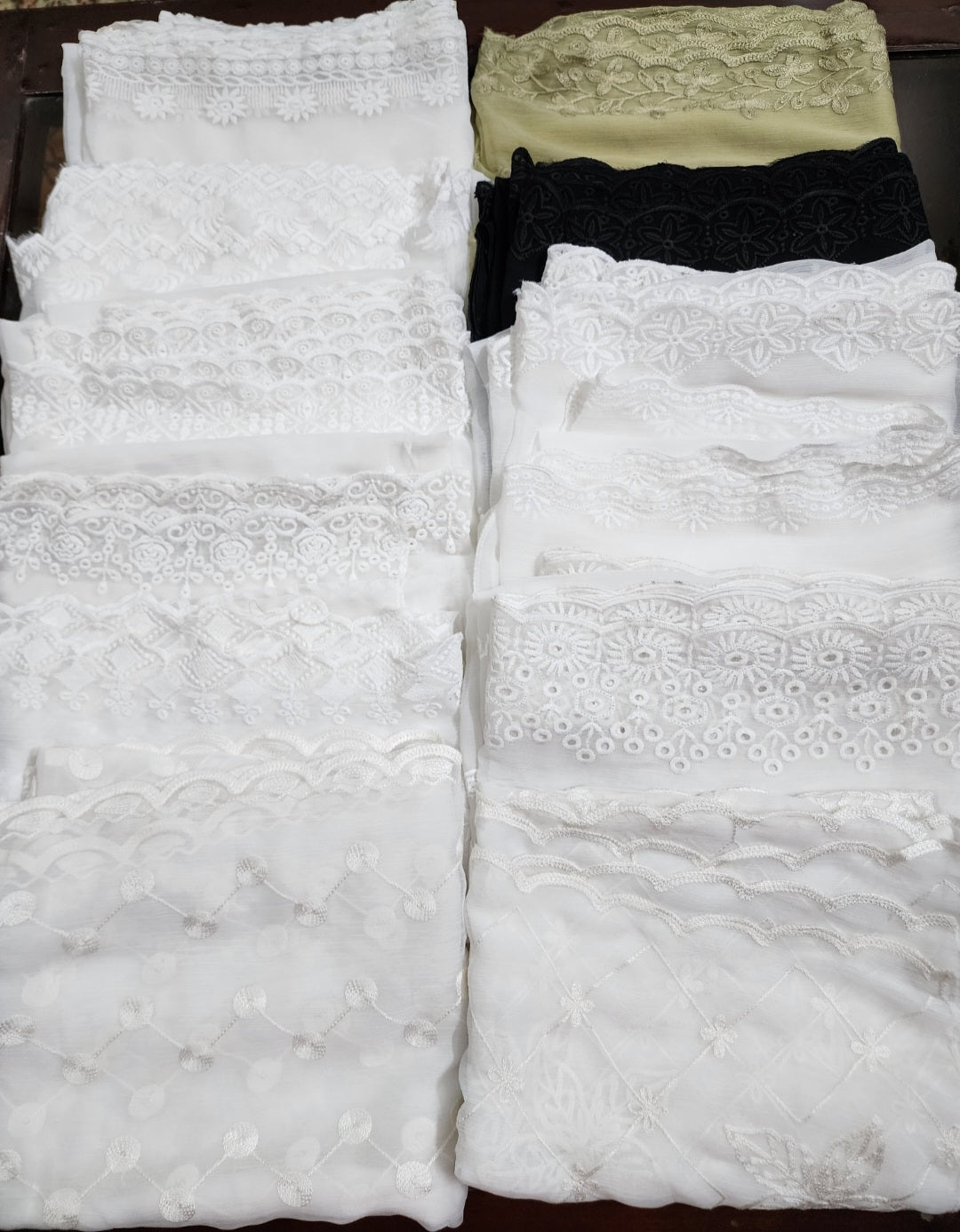 Shafoon CutworkEmbroidry Dupatta/Scarf