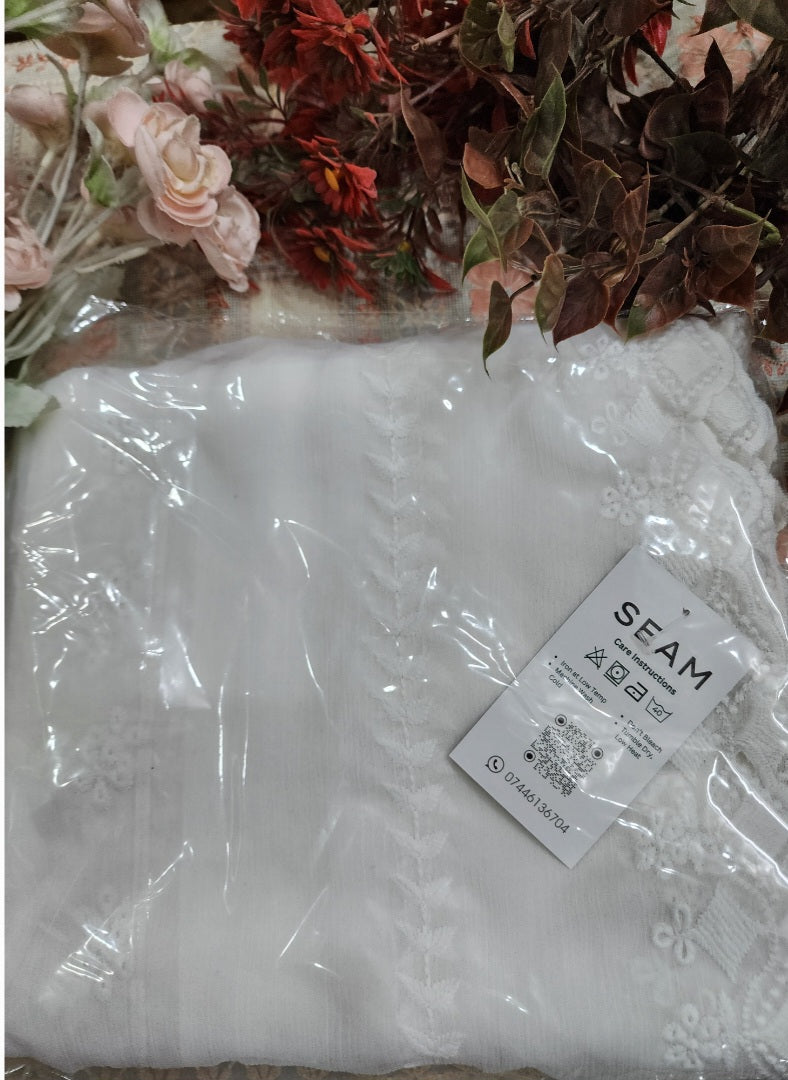 Shafoon CutworkEmbroidry Dupatta/Scarf