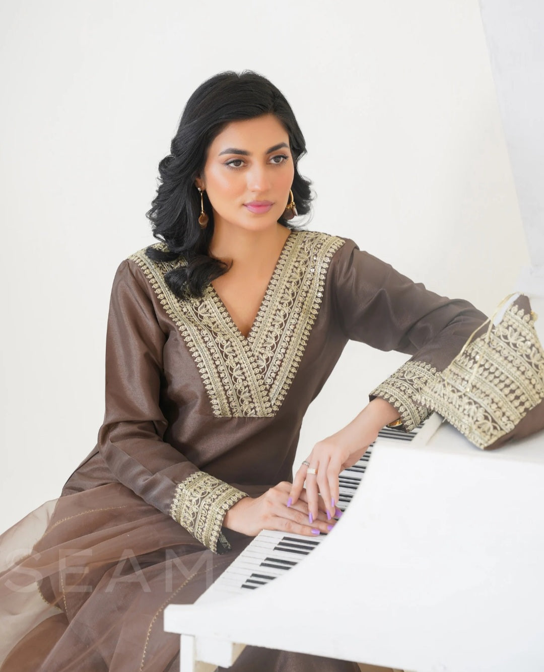 SARISHA- Culotte Suits Brown