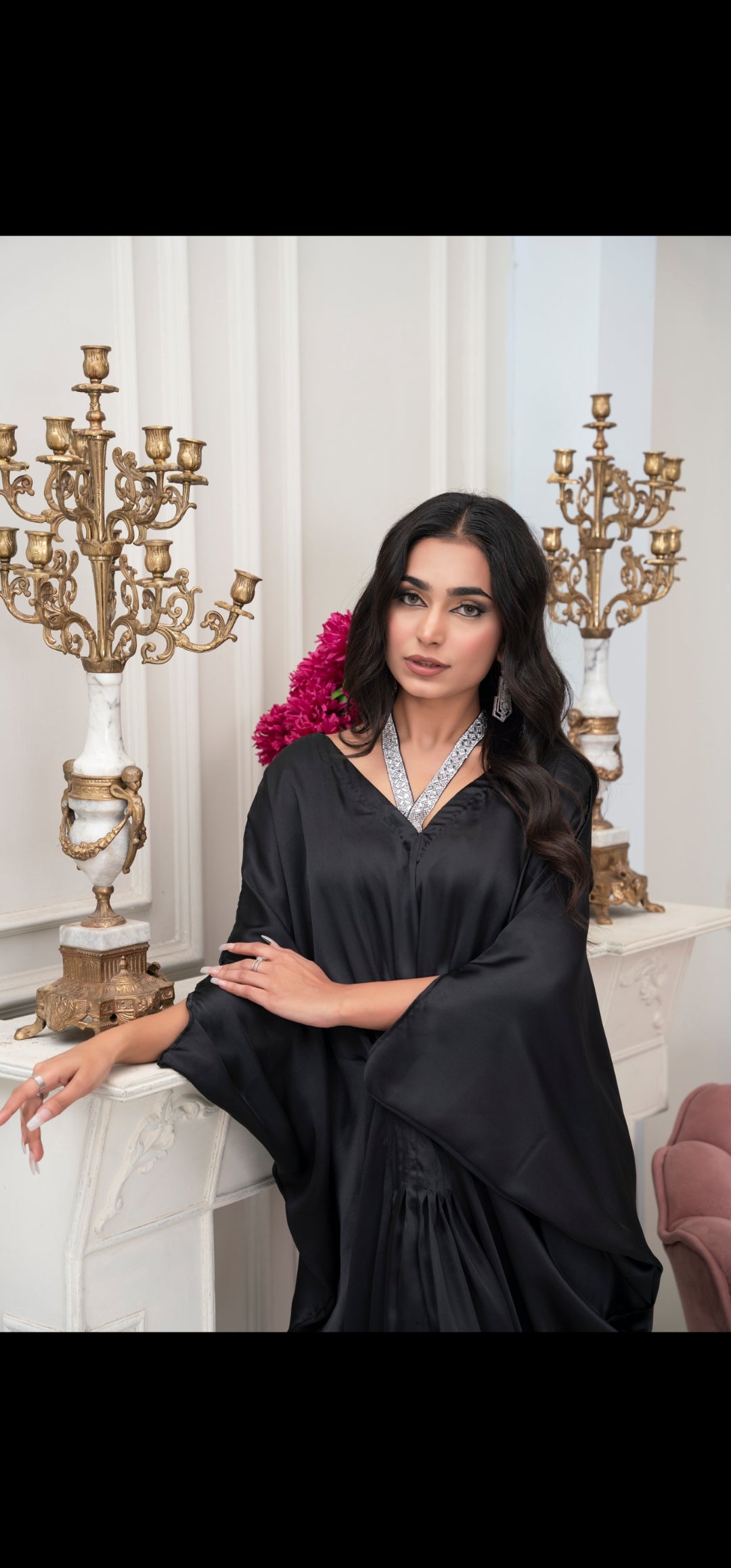 Black Silk Kaftan