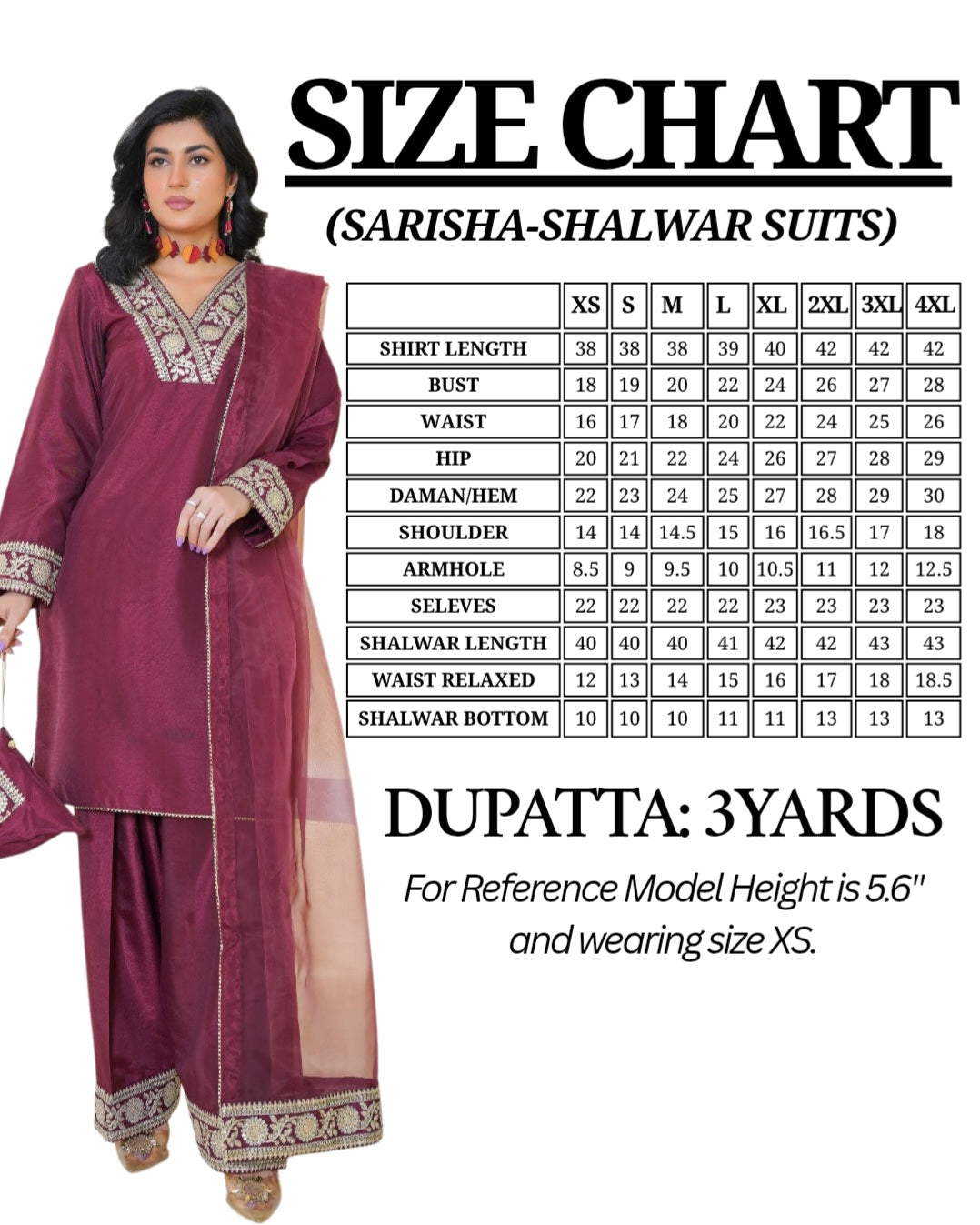 SARISHA- Shalwar Suit Maroon