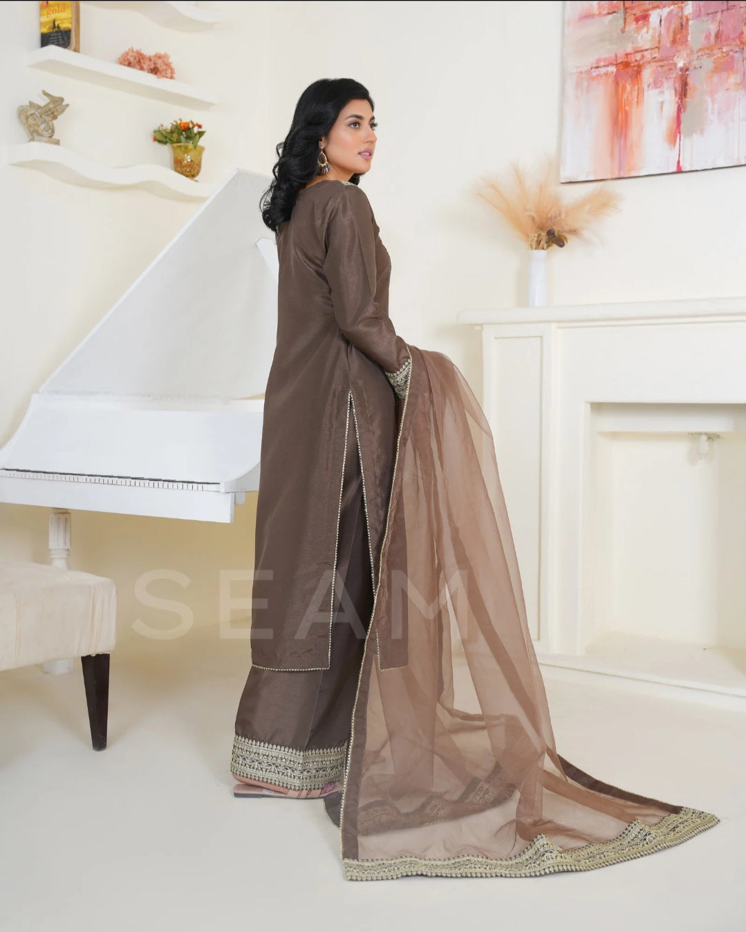 SARISHA- Culotte Suits Brown