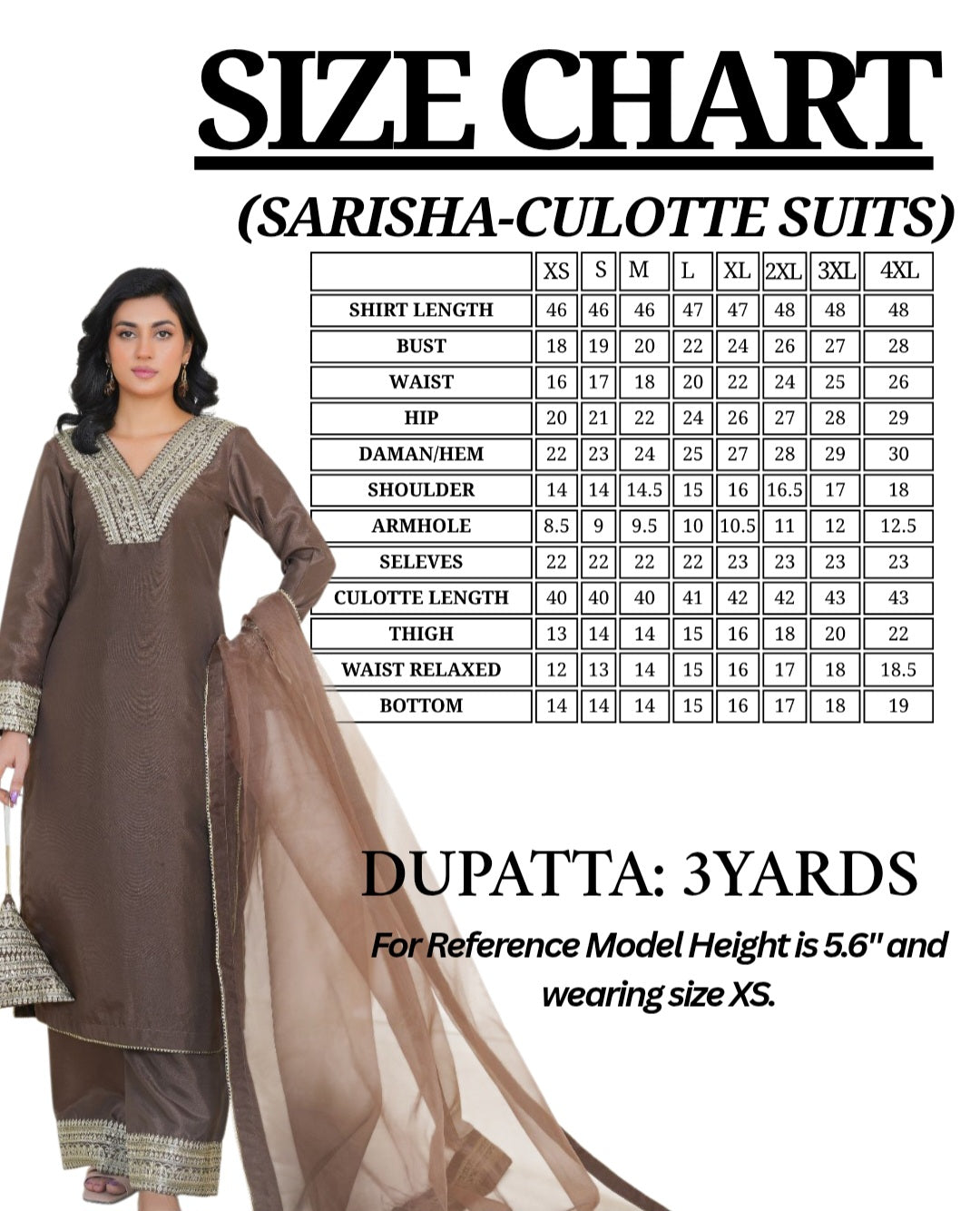 SARISHA- Culotte Suits Brown